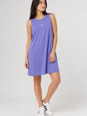 NWT Adidas x Zoe Saldana Lavender Tank Dress XL Racerback Athletic